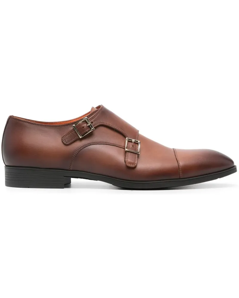 Santoni Monk-Schuhe aus Leder - Braun Braun