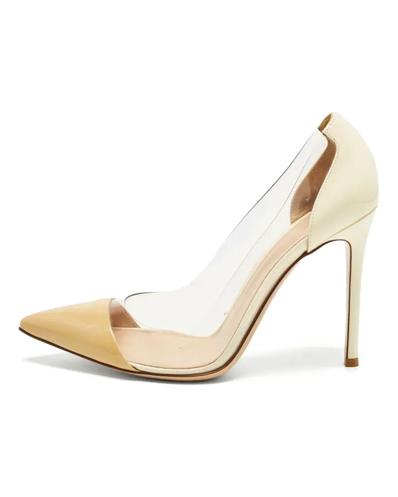 Gianvito Rossi Plexi Pumps aus Lackleder - Weiß Weiß