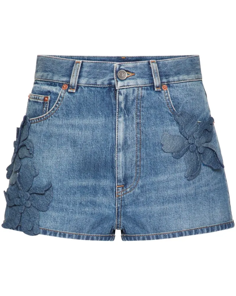 Valentino Garavani Bestickte Jeans-Shorts - Blau Blau