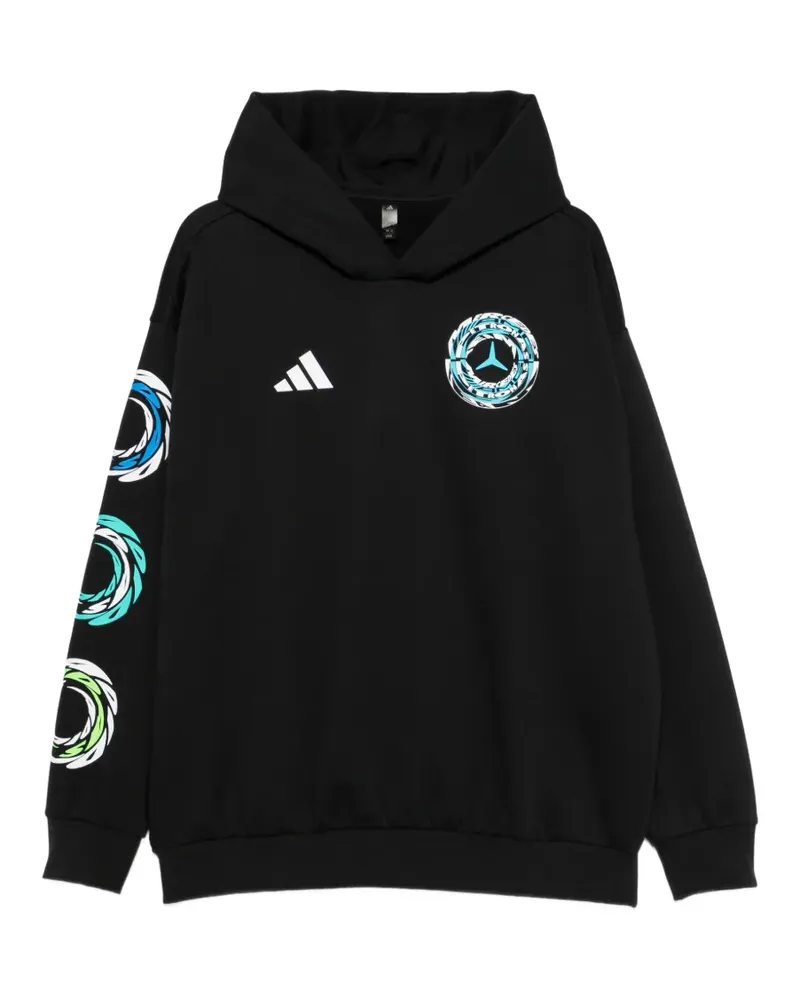 adidas x Mercedes-AMG Petronas Formula 1 Team Hoodie mit Print - Schwarz Schwarz