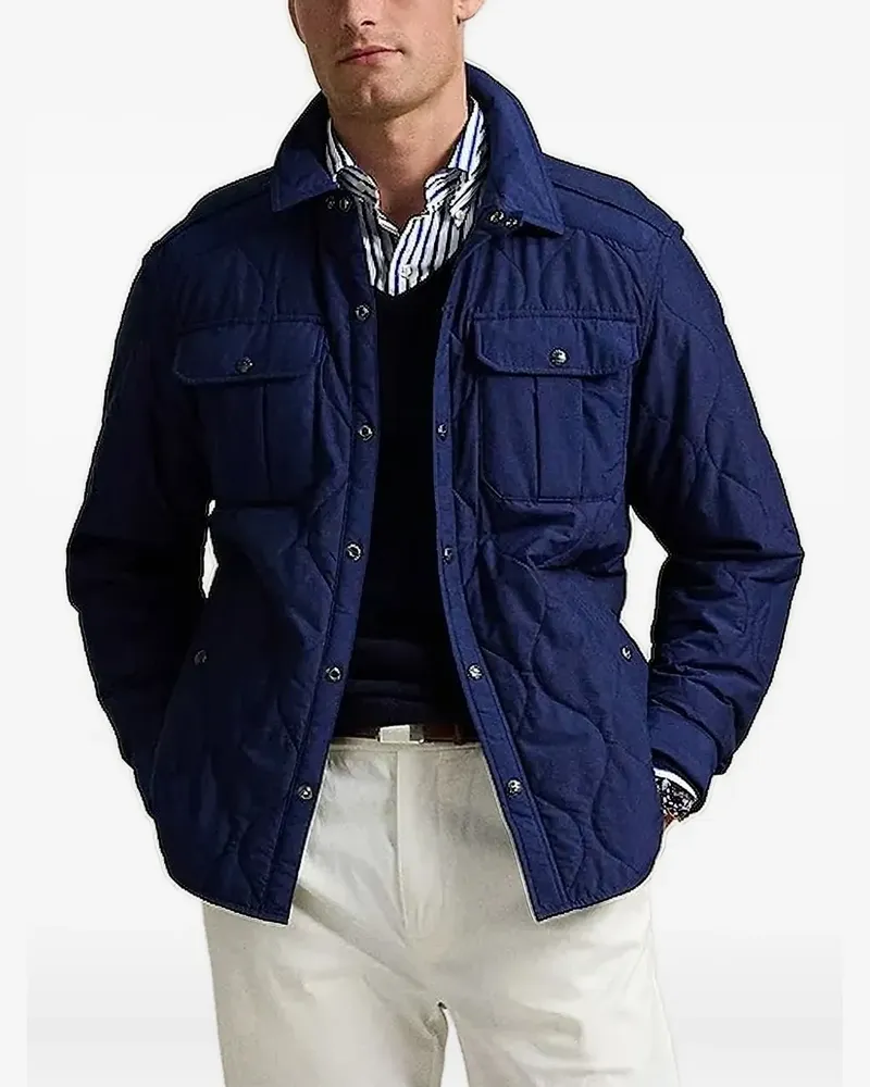 Ralph Lauren Gesteppte Jacke mit Klappentasche - Blau Blau