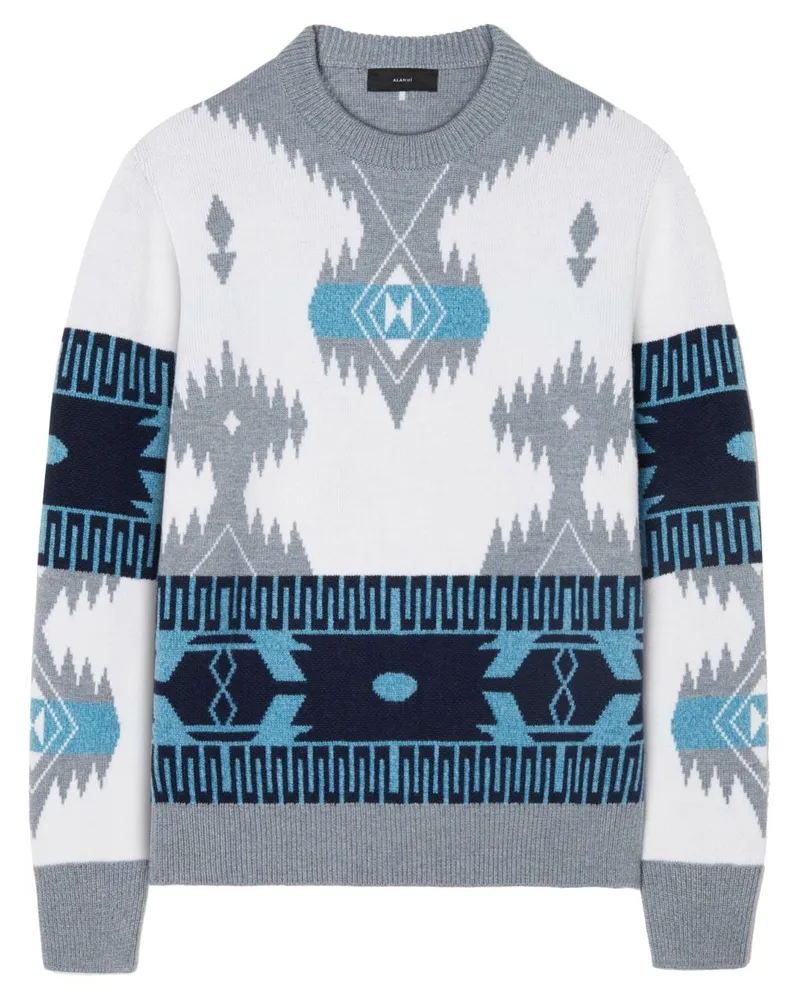 Alanui Icon Jacquard-Pullover - Grau Grau