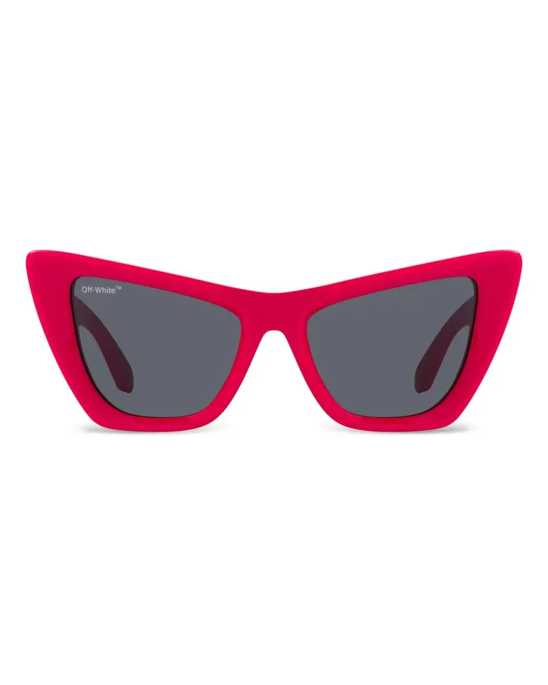 OFF-WHITE Cat-Eye-Sonnenbrille mit Vollrand - Rot Rot