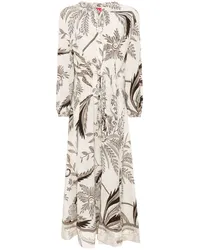 For Restless Sleepers Hemdkleid mit botanischem Print Nude