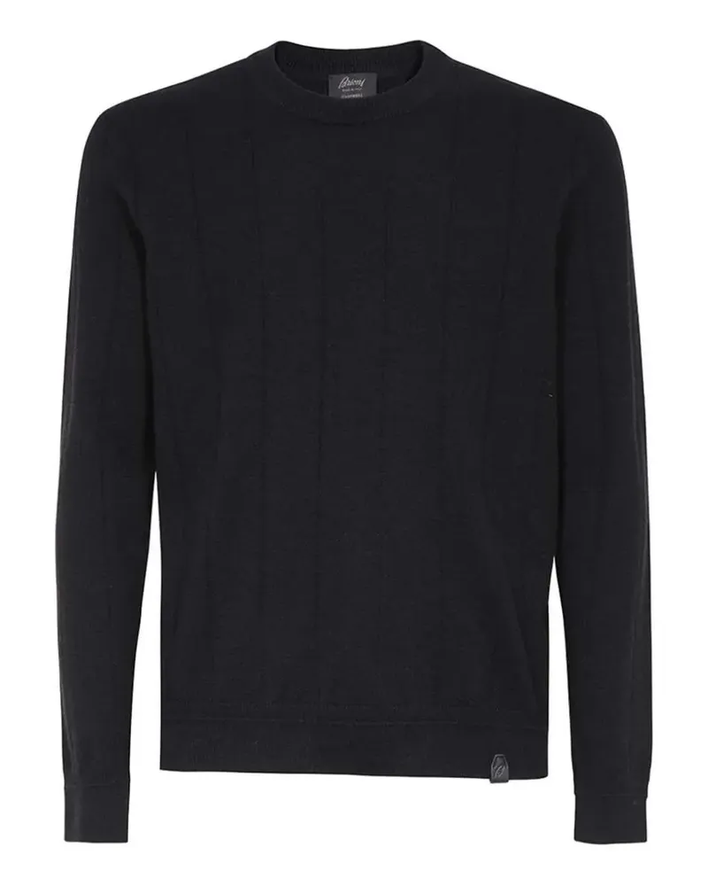 Brioni Klassischer Kaschmirpullover - Schwarz Schwarz
