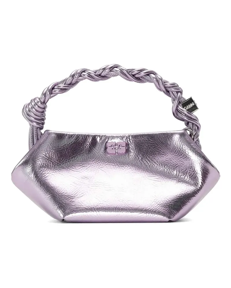 Ganni Bou Mini-Tasche im Metallic-Look - Rosa Rosa