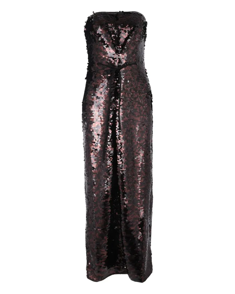 STAUD Cece sequin-embellishment midi dress - Schwarz Schwarz