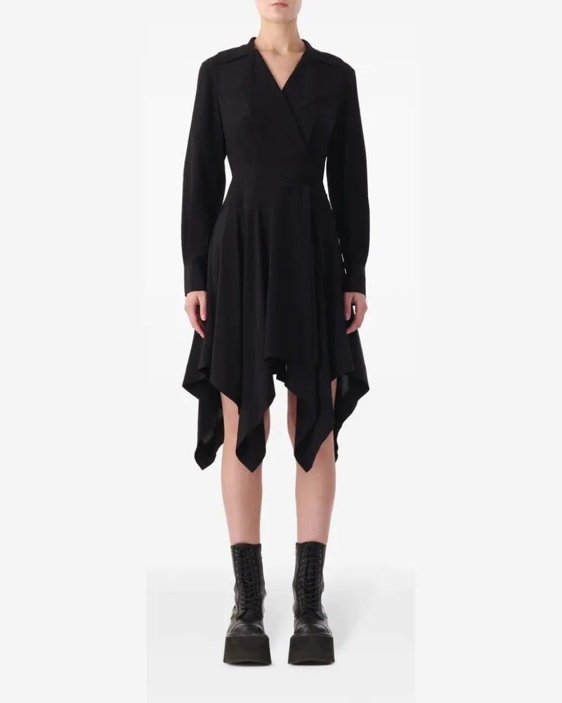 Jason Wu Seidenkleid mit Zipfelsaum - Schwarz Schwarz