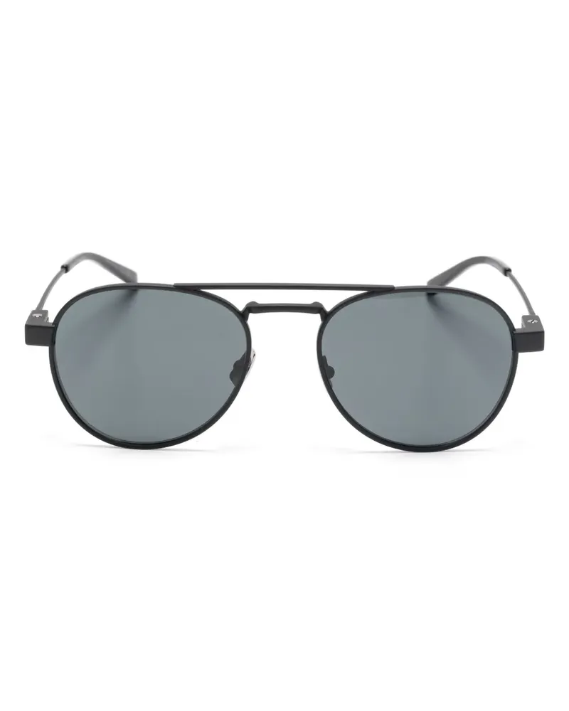 Saint Laurent Sonnenbrille mit rundem Gestell - Schwarz Schwarz