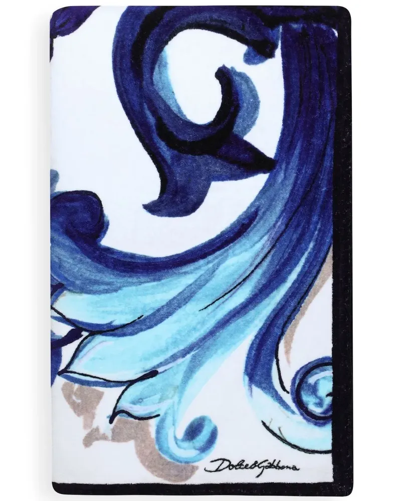 Dolce & Gabbana Strandtuch aus Frottee - Blau Blau