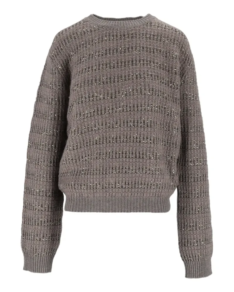 Fabiana Filippi Pullover mit Pailletten - Grau Grau