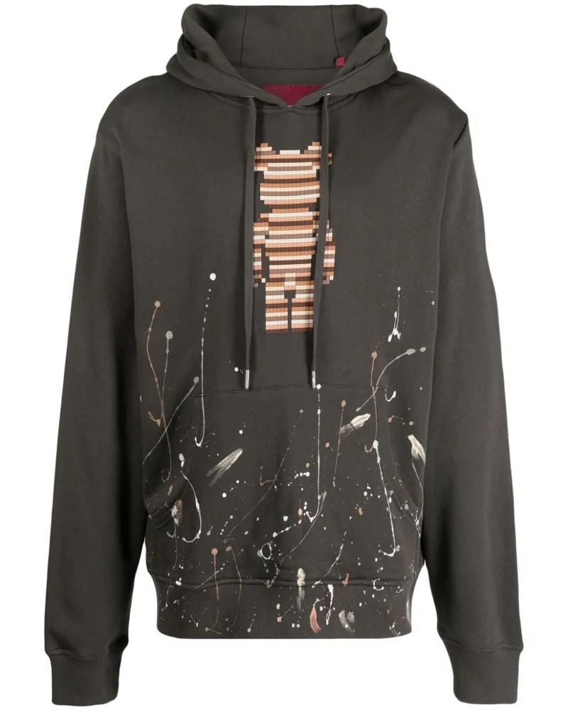 Mostly Heard Rarely Seen Wood Bear Hoodie - Grau Grau