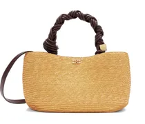 Kleine Bou Strohtasche - Nude