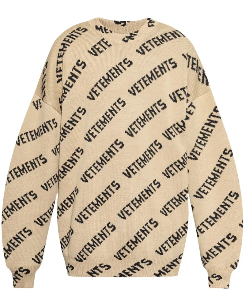 VETEMENTS Pullover mit Logo - Nude Nude