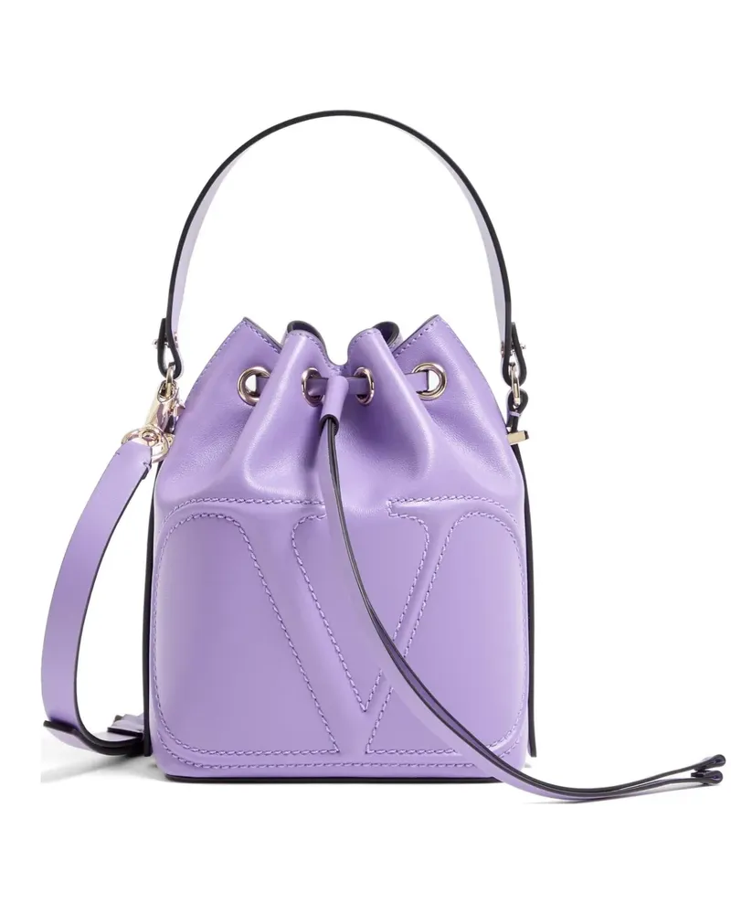 Valentino Garavani VLogo Walk bucket bag in calfskin - Violett Violett