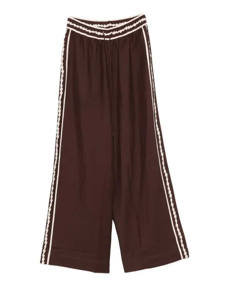 ALEMAIS Lori side-stripe drawstring palazzo pants - Braun Braun
