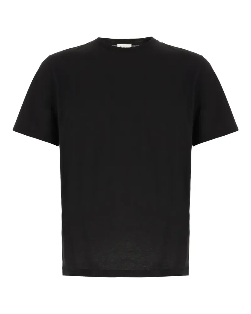 Saint Laurent Cassandre ribbed T-shirt - Schwarz Schwarz