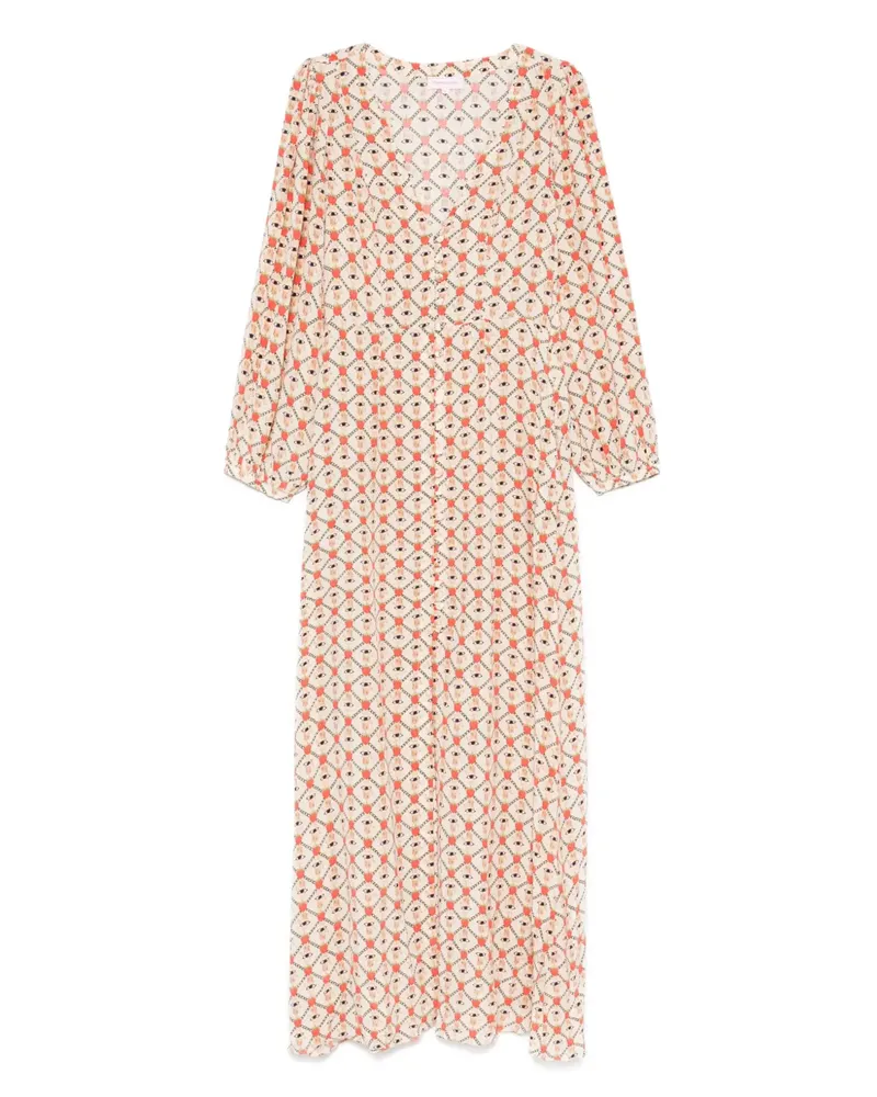 MUZUNGU Sisters Maxikleid mit grafischem Print - Nude Nude