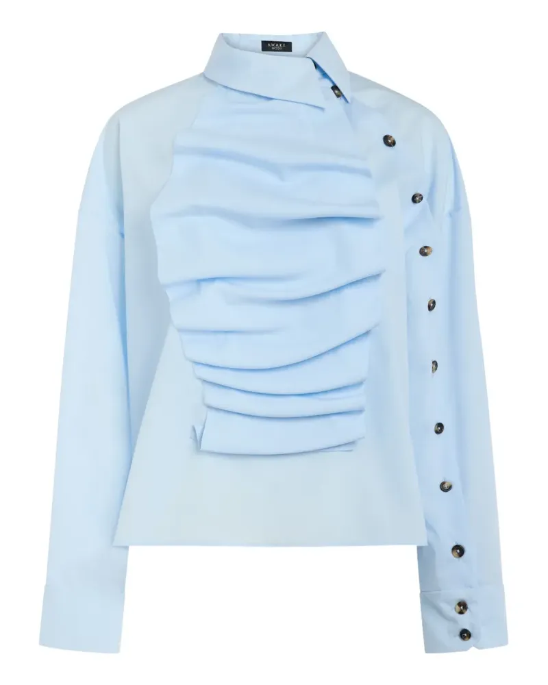 A.W.A.K.E. button-embellishment blouse - Blau Blau