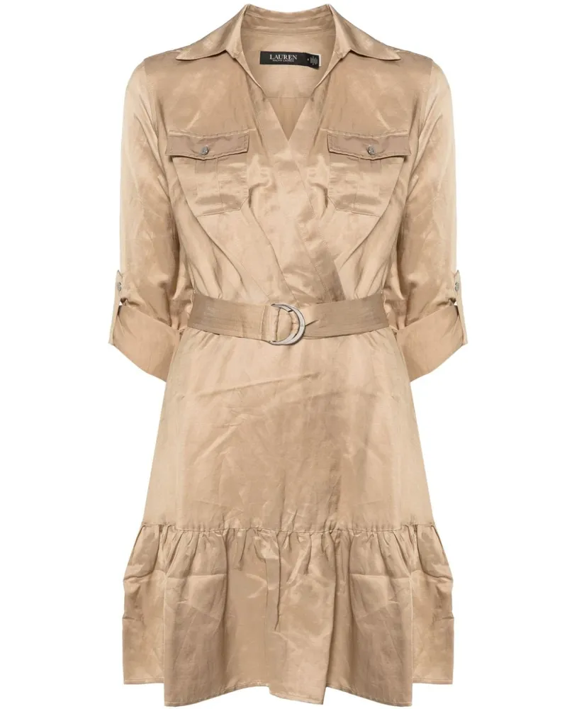 Ralph Lauren Minikleid mit langen Ärmeln - Nude Nude