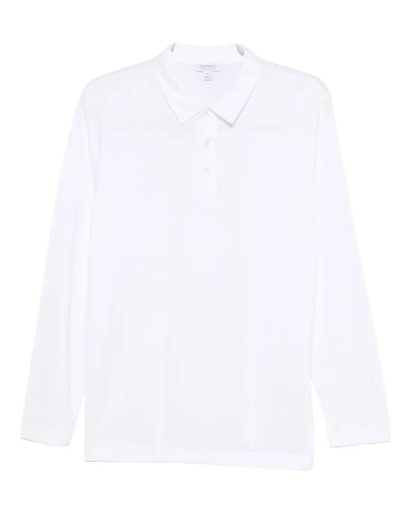 Sunspel buttoned polo shirt - Weiß Weiß