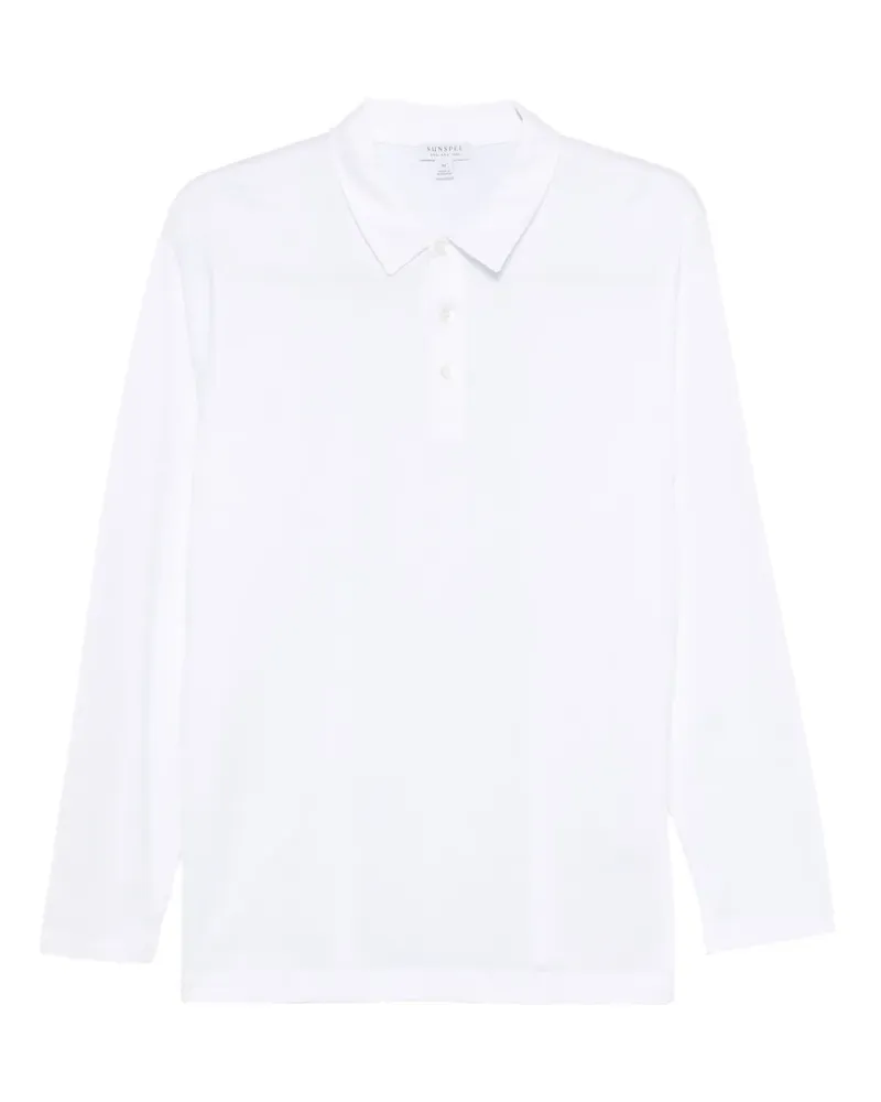 Sunspel buttoned polo shirt - Weiß Weiß