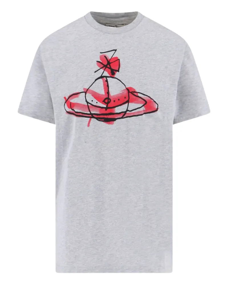 Vivienne Westwood T-Shirt mit Orb-Print - Grau Grau