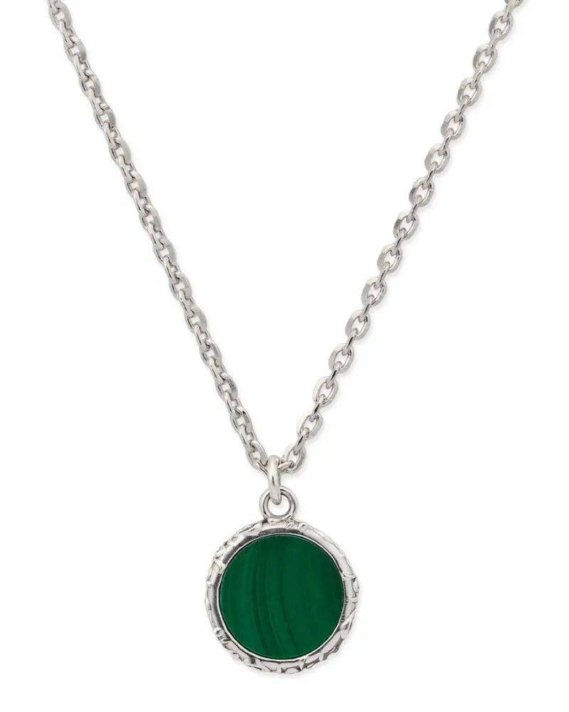 Emanuele Bicocchi Flourish Halskette mit Malachit-Amulett - Silber Silber