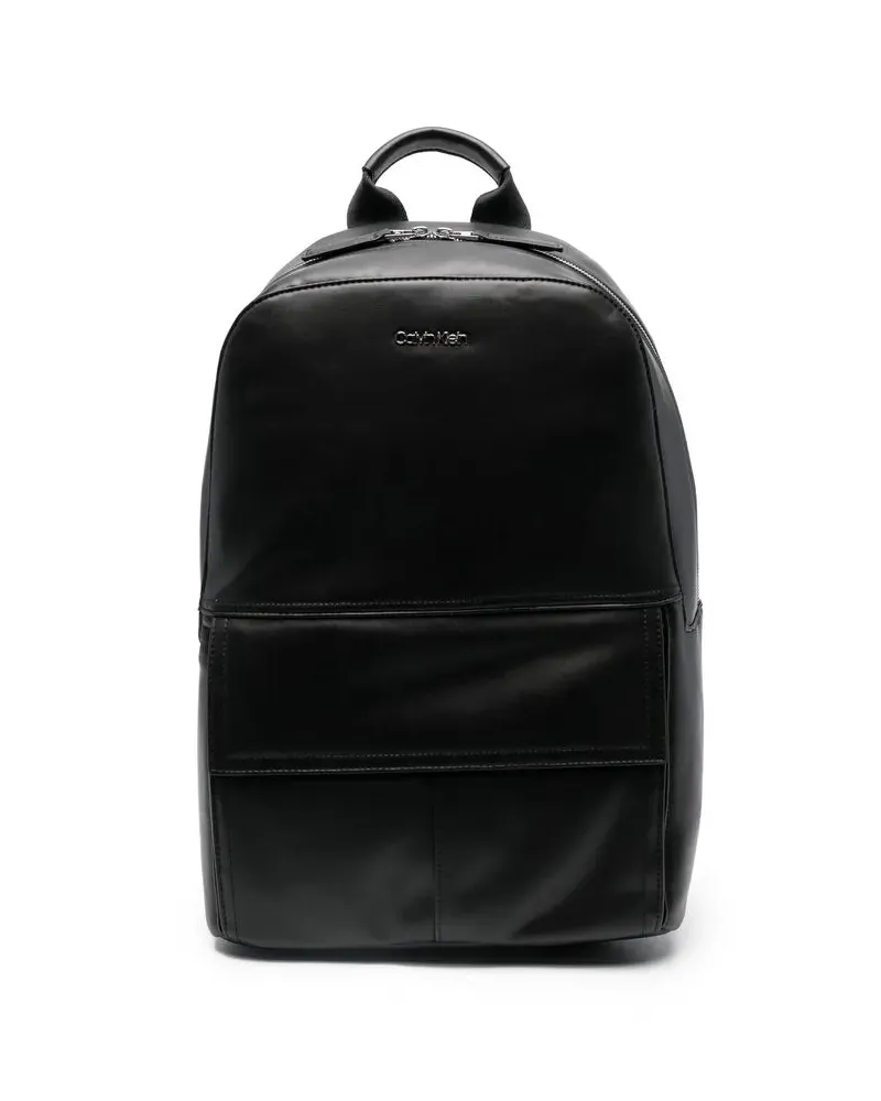 Calvin Klein Rucksack mit Logo-Schild - Schwarz Schwarz