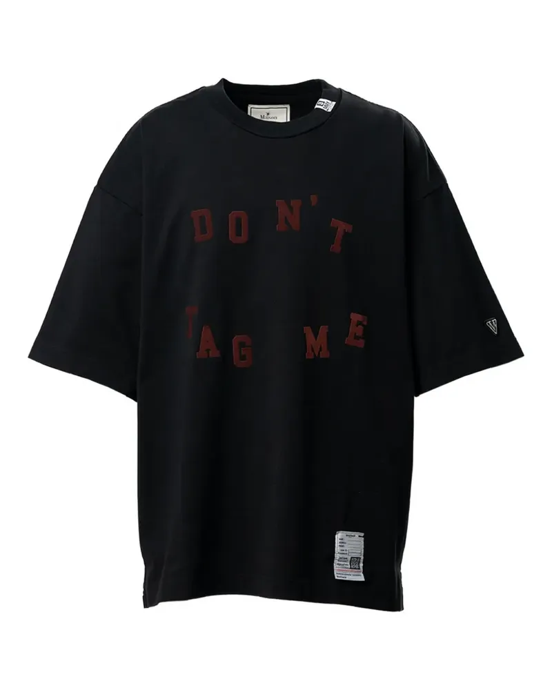 MIHARAYASUHIRO Don't Tag Me. flocky-print T-shirt - Schwarz Schwarz