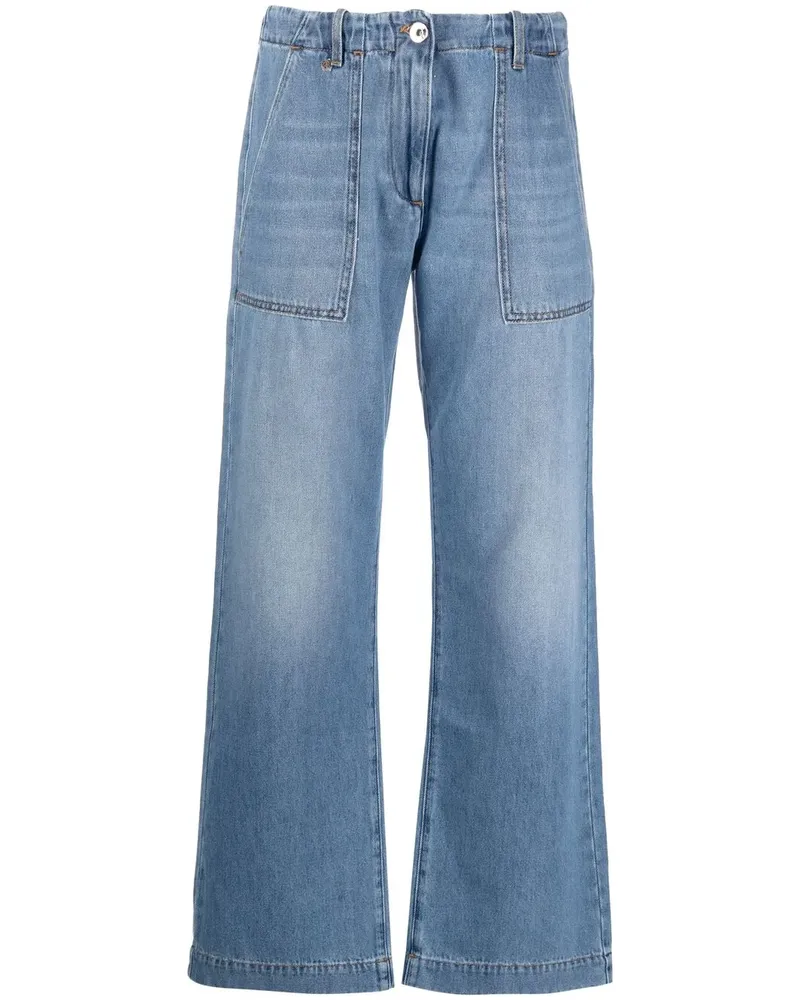 Jacob Cohën Tief sitzende Straight-Leg-Jeans - Blau Blau