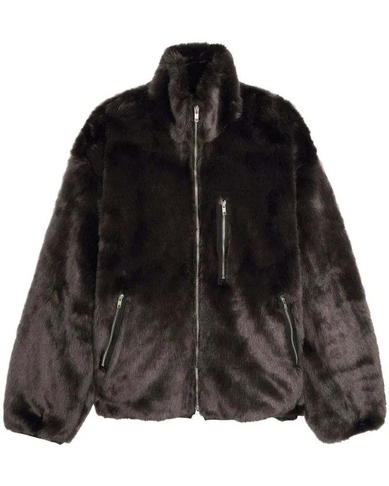 Song For The Mute Sportjacke aus Faux Fur - Braun Braun