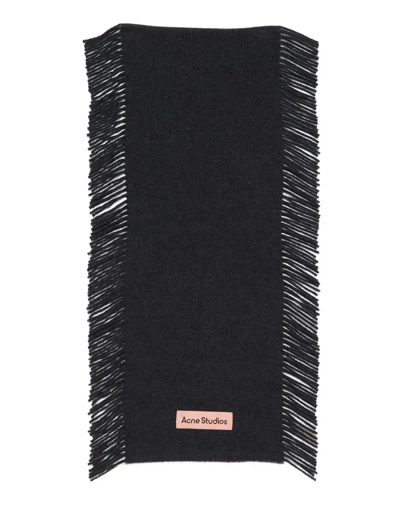 Acne Studios Melierter Schal - Schwarz Schwarz