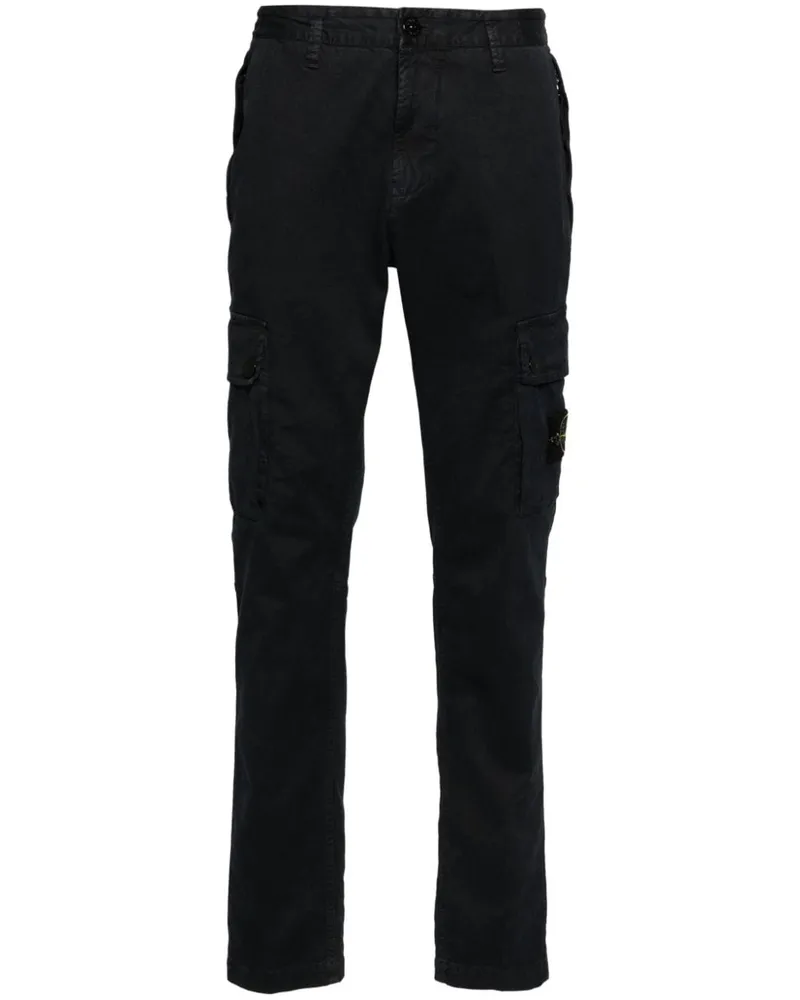 Stone Island Cargohose mit Kompass-Patch - Blau Blau