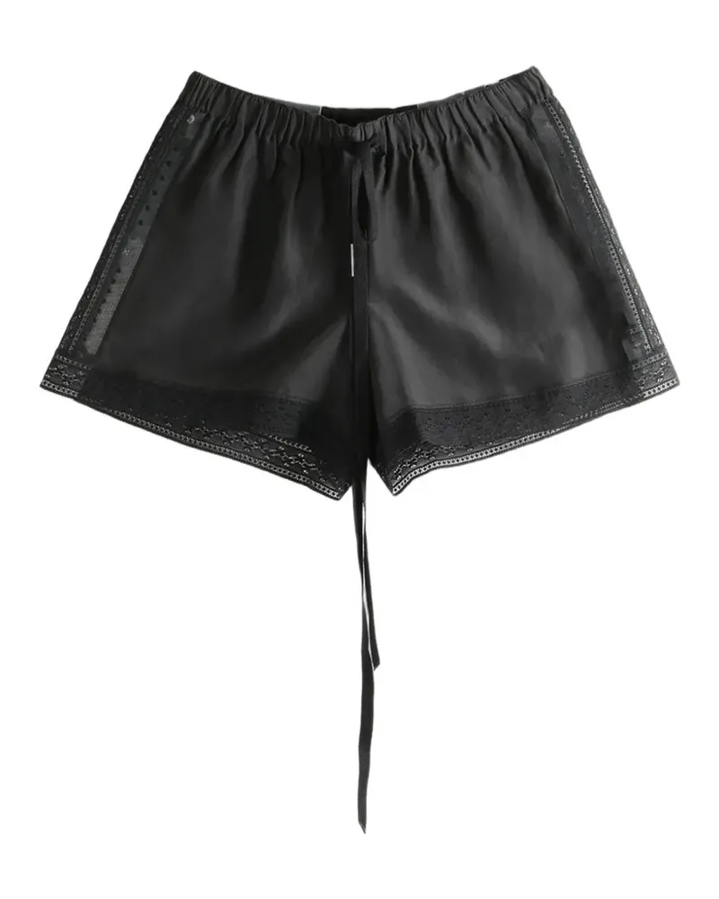Ann Demeulemeester Ante Boxer lace-trim drawstring shorts - Schwarz Schwarz
