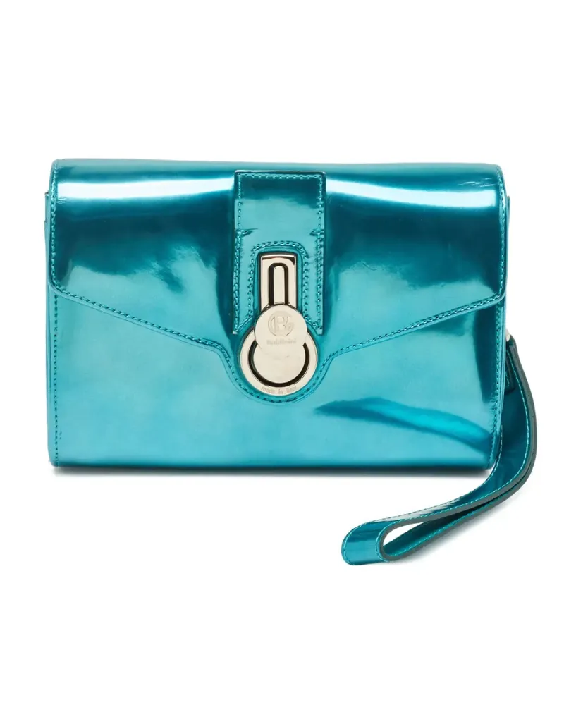 Baldinini Clutch aus Lackleder - Blau Blau