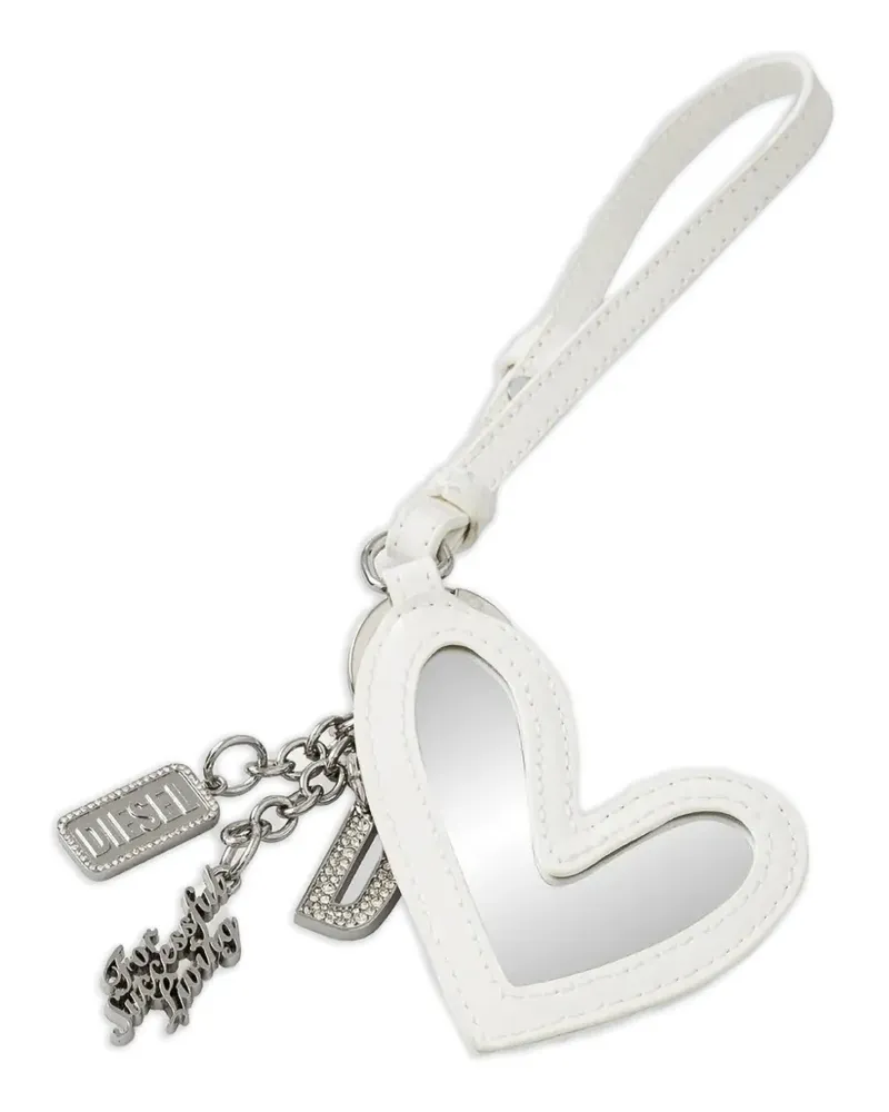 Diesel Schlüsselanhänger mit Herzanhänger - Weiß Weiß