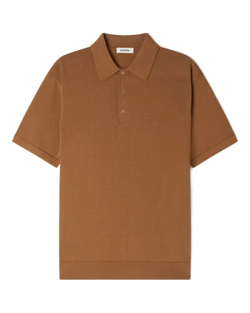 Sandro Poloshirt mit kurzen Ärmeln - Braun Braun