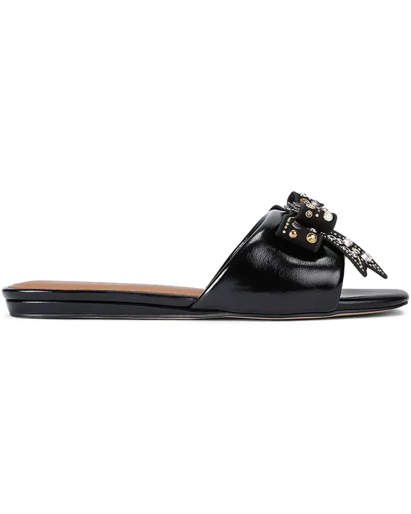 Kurt Geiger embellished bow flat sandals - Schwarz Schwarz