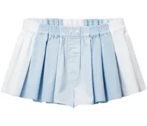 Shorts mit Bundfalten - Blau