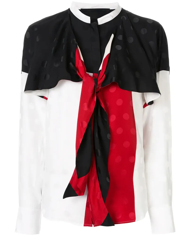 Haider Ackermann Oberteil in Colour-Block-Optik - Weiß Weiß