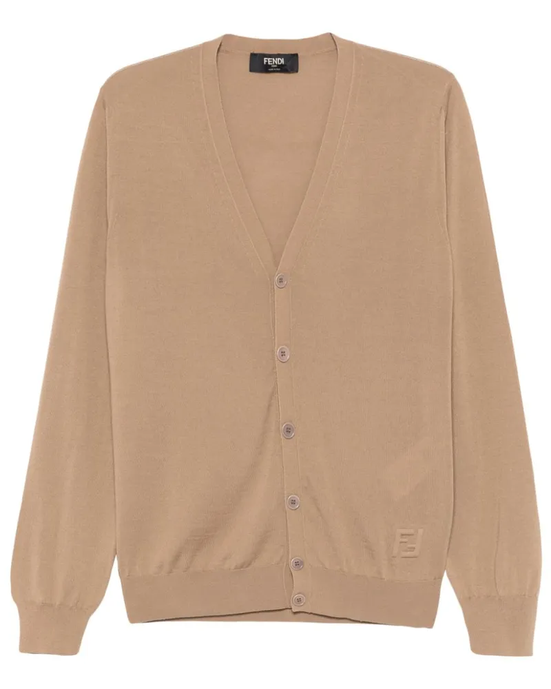 Fendi Cardigan mit FF-Prägung - Braun Braun