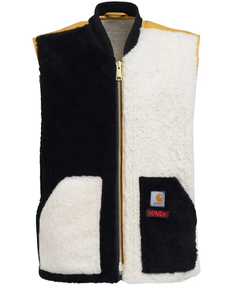 Marni x Carhartt Weste in Colour-Block-Optik - Schwarz Schwarz