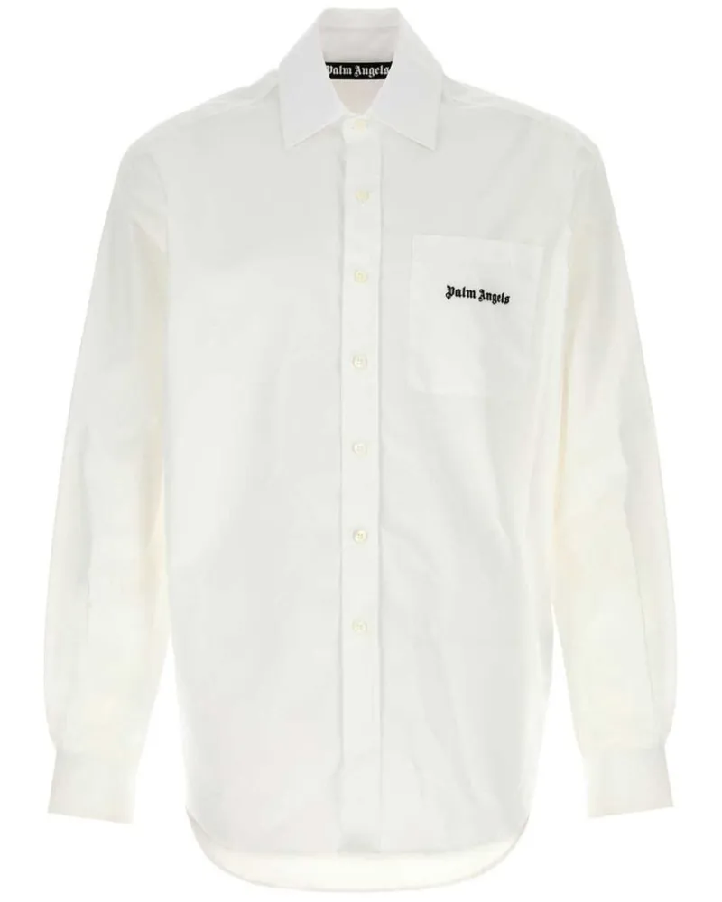 Palm Angels Hemd mit Logo-Stickerei - Weiß Weiß