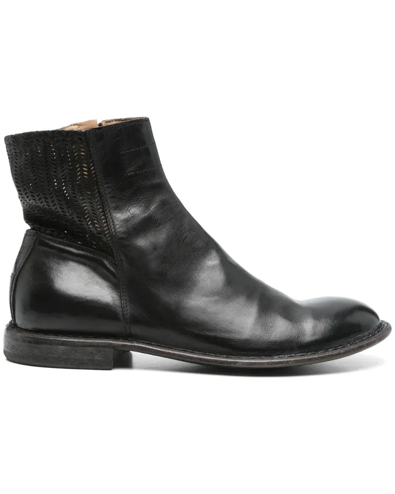 Moma Stiefeletten aus Leder - Schwarz Schwarz