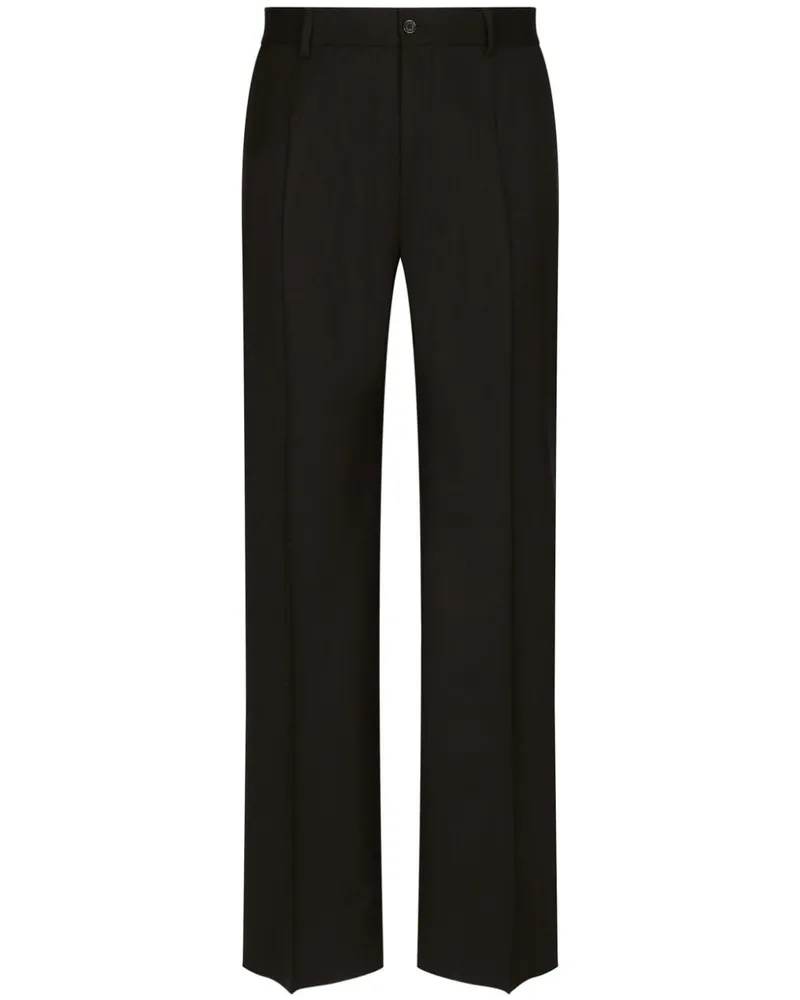 Dolce & Gabbana Klassische Hose mit Bügelfalten - Schwarz Schwarz