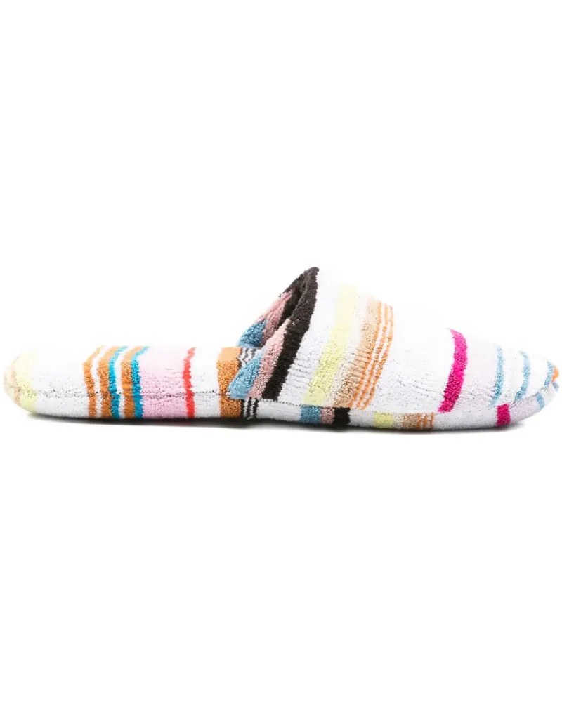 Missoni Gestreifte Giacomo Slipper - Weiß Weiß