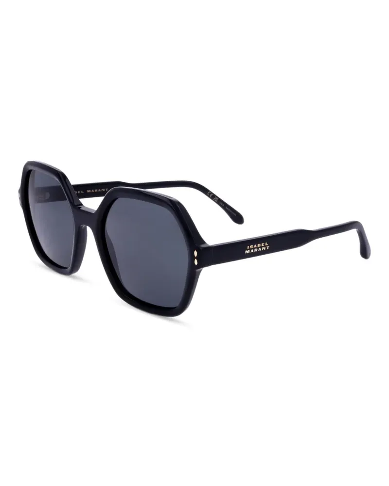 Isabel Marant Sonnenbrille mit eckigem Gestell - Schwarz Schwarz
