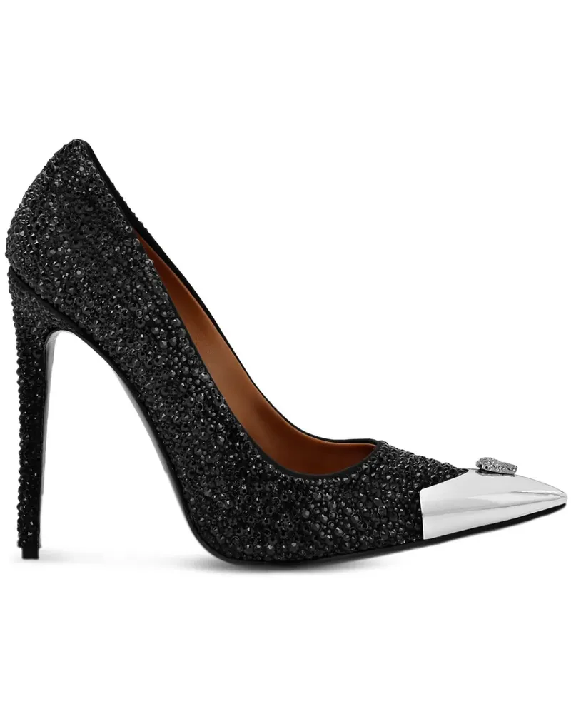 Philipp Plein Mix Strass Pumps - Schwarz Schwarz