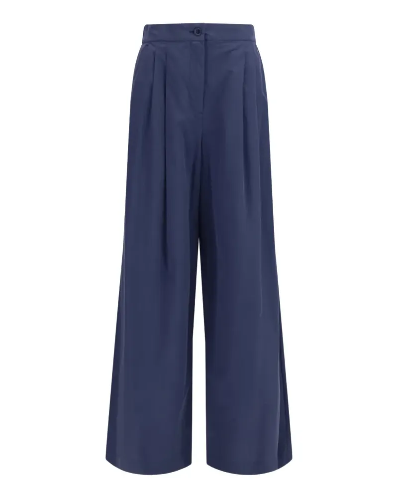 Max Mara pleated wide-leg trousers - Blau Blau